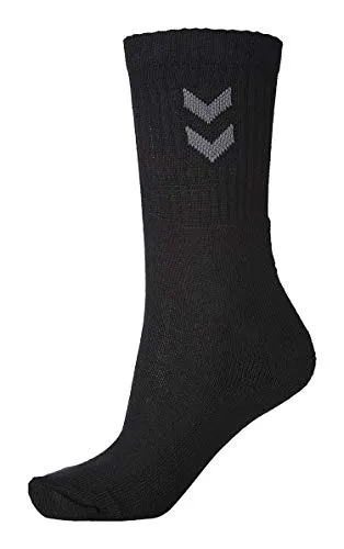 hummel Unisex Erwachsene 3-Pack Basic Sock Socken, BLACK, 8 in schwarz von hummel