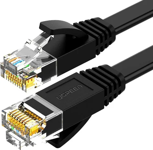 Ugreen Nw102 50180 Flaches Netzwerk Lan Ethernet Kabel Cat. 6 15M - Schwarz