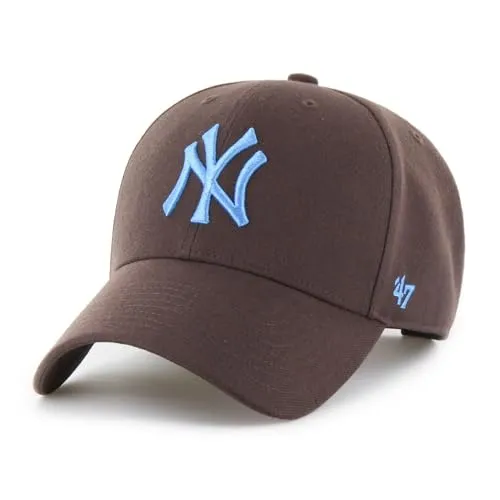 Snapback Cap - MLB New York Yankees Braun 47 - Hüte & Mützen für Herren, stylische Einheitsgröße in Braun, ideal für Sportfans und Freizeitaktivitäten.