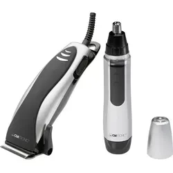 Clatronic HSM3441NE Haarschneider, Bartschneider Silber (matt), Schwarz