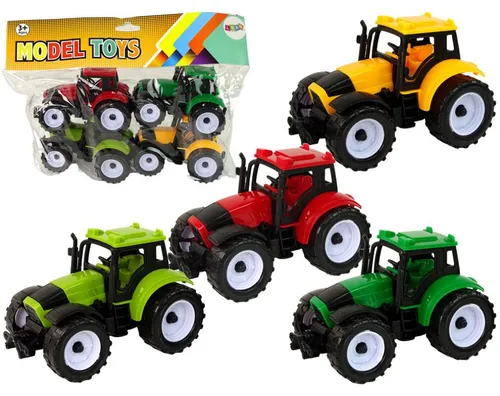 Lean Toys Satz von Ackerschleppern Bauernhof 4 bunte Stücke