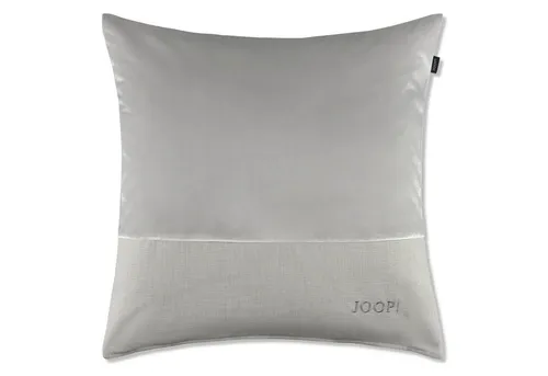 JOOP! Kissenbezüge Split Satin und Leinenoptik in silber von JOOP!