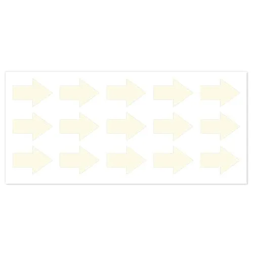 easydruck24de Reflektoren Aufkleber Pfeil Silber weiß I 15 Stück 3,5 cm I Sticker reflektierend wetterfest I Fahrrad Helm Mülltonne I reflex037