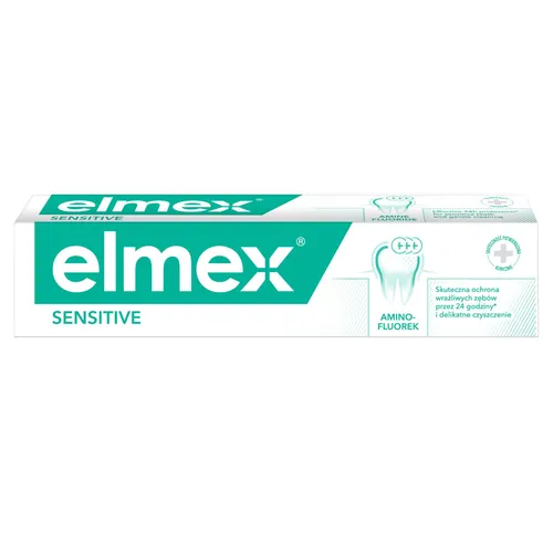 Elmex Sensitiv-Zahnpasta für überempfindliche Zähne 75 ml - Zahnpasta für überempfindliche Zähne mit Aminfluorid, bietet langanhaltenden Schutz und Linderung bei Schmerzempfindlichkeit.