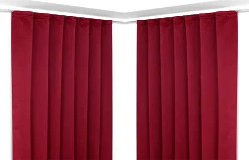 Beautex Verdunkelungsvorhang 2er Set - Blackout Gardine mit U-Band - Fertiggardinen für optimale Verdunkelung und Schallschutz. Der pflegeleichte Vorhang aus 100% Polyester ist waschbar und ideal für Wohn- und Schlafräume.