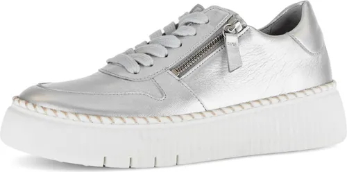 Gabor Silberne Leder-Sneakers