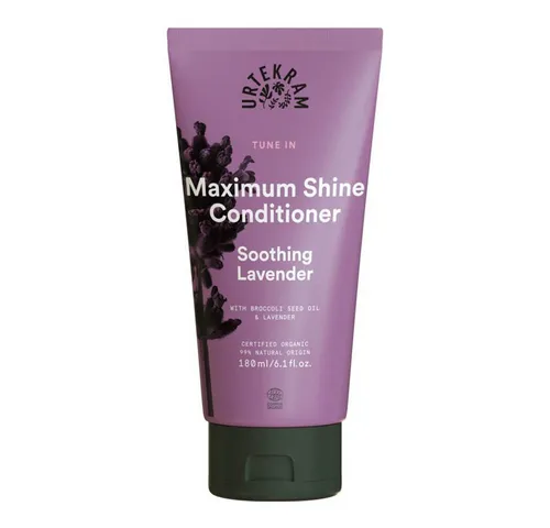 Urtekram Soothing Lavender Conditioner - Conditioner für glanzloses Haar, mit biologischem Brokkolikernöl und Lavendelduft für intensive Pflege und natürlichen Glanz.