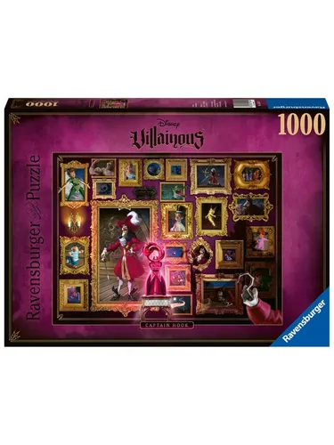 Ravensburger Puzzle 1000 Teile - Disney Villainous Captain Hook, faszinierende Charaktere aus Peter Pan für Erwachsene und Kinder ab 14 Jahren
