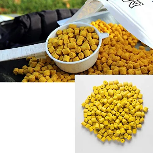 Mivardi 1kg Rapid PELLETS gelbe 4mm Feederpellets SweetCorn Mais (Nicht gelocht)