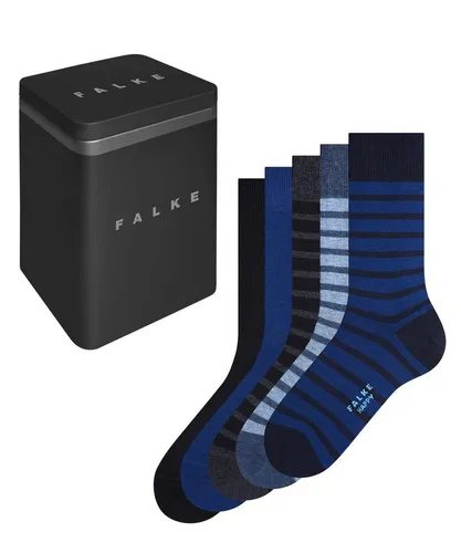 FALKE Herren Socken Happy Box Multipack M - 5 Paar, Mehrfarbig Blue Mix 0010, 43-46 - Hochwertige Herrensocken aus weicher Baumwolle im praktischen Multipack. Bequem und hautfreundlich, ideal für Business und Freizeit. Perfekte Geschenkidee!