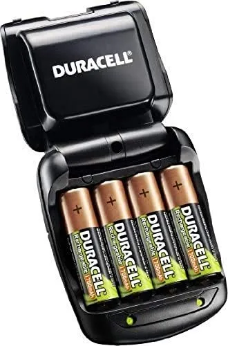 Duracell DUR022041 1h Schnell Ladegerät CEF27 mit 2AA+2AAA