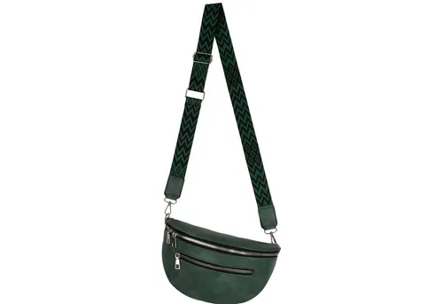 EAAKIE Gürteltasche Bauchtasche Umhängetasche Crossbody-Bag Kunstleder Italy-Design, als Schultertasche, CrossOver, Umhängetasche tragbar