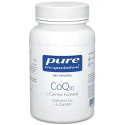 Pure Encapsulations CoQ10 L-Carnitin Fumarat Kapseln 49 g - Coenzym Q10 und L-Carnitin in einer Kapsel, laktosefrei, fruktosefrei und glutenfrei für optimale Bioverfügbarkeit
