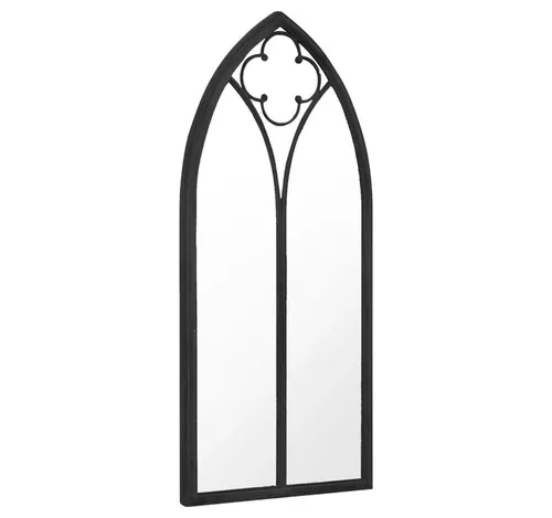 vidaXL Gartenspiegel Schwarz 70x30 cm aus Eisen in schwarz von vidaXL