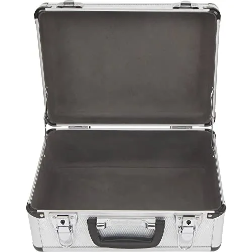 TOOLCRAFT 1409407 Universal Werkzeugkoffer unbestückt - Werkzeugkasten unbestückt, ideal für individuelle Anpassung und Organisation Ihrer Werkzeuge, Maße: 320 x 230 x 150 mm, robustes Material in Silber.