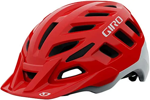 Giro Radix Helm, Trim Red, S - Fahrradhelm mit großem Schutz und P.O.V. Visor. Ideal für Sicherheit und Komfort dank Roc Loc 5.5 Fit System und 25 Belüftungsöffnungen.