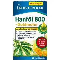 KLOSTERFRAU Hanföl 800 mg + Goldmohn Weichkapseln 30 St