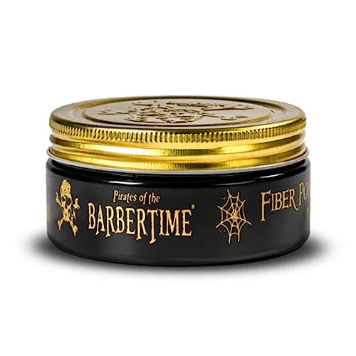 Barbertime Fiber Pomade Haarwachs – 150 ml | Fiber Wax für Männer | Flexibler Halt & Mittlerer Glanz | Wasserbasierte Haarpomade | Formbare Styling-Paste mit Kokos-Duft | Kein Verkleben