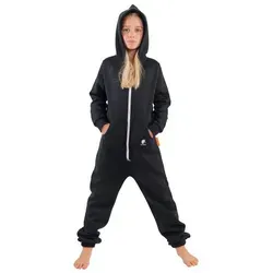 O'Poppy Jumpsuit Kinder dunkelblau (1-tlg) Zwergen Kapuze und Eingrifftaschen blau 122-128