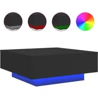 vidaXL Couchtisch mit LED-Leuchten - Moderner Beistelltisch für das Wohnzimmer mit anpassbaren RGB-LED-Leuchten, die das Ambiente aufpeppen und vielseitig als Sofatisch, Teetisch oder Telefontisch genutzt werden können.