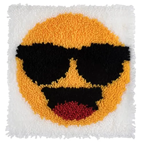 Trimits GCK097 Knüpfhaken-Set, Happy Face, 30 x 30cm