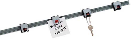 MAUL Rollenclip Wandleiste schwarz grau Länge: 1.000mm