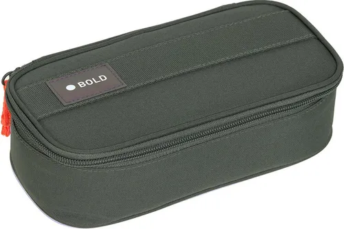 LÄSSIG Bold Schlampermäppchen - Praktisches Federmäppchen in Dunkelgrün - Stylisches Federmäppchen aus 100% recyceltem Polyester, ideal für Schule und Freizeit. Mit geräumigem Hauptfach und cleveren Halterungen für perfekte Organisation.