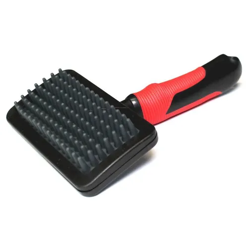 Karlie Massagebürste - 19 cm x 12 cm, entfernt effektiv lose Haare und verleiht dem Fell Glanz, antistatisch für ein perfektes Pflegeerlebnis