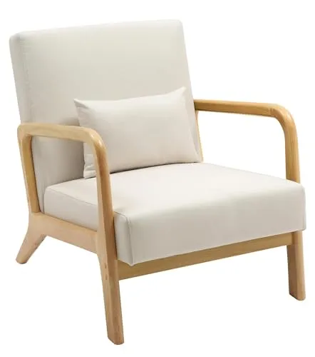 CLP Sessel Hibbing Stoff creme - Eleganter Sessel Hibbing mit hochwertigem Stoffbezug, ideal für Wohnzimmer und Wartebereiche. Hohe Rückenlehne und Lendenkissen sorgen für maximalen Sitzkomfort.
