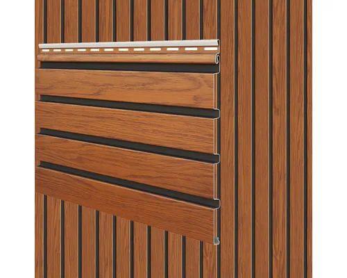 Vox Canadian Siding SXP-06 Max 3 Fronto V-Black - Fassadenpaneel goldbraun 2,95m - Hochwertiges Fassadenpaneel Canadian Siding SXP-06 Max 3, 2,95m lang, pflegeleicht und stoßfest. Ideal für die einfache Montage an Wohnhäusern, Gartenhäusern und mehr.