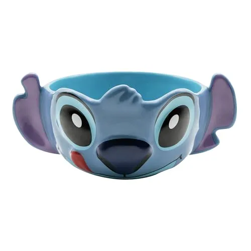 ABYSTYLE Disney Lilo & Stitch 3D-Keramikschale - Snackschalen & Dipschalen mit einzigartigem Stitch-Design, perfekt für Müslis, Popcorn und als kreative Küchendekoration.