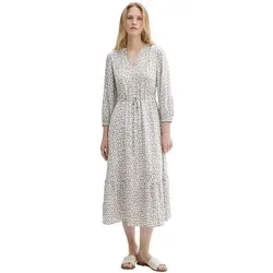 TOM TAILOR Damen Maxikleid mit Muster & Bindedetail von Tom Tailor