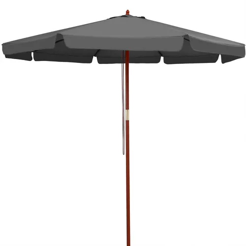 Kingsleeve Sonnenschirm, Ø330 cm, Wasserabweisend - Sonnenschirm für Garten, Balkon oder Terrasse mit 330 cm Durchmesser, UV-Schutz 50+, wasserabweisend und stabiler Holz-Mast für perfekten Schatten und Schutz bei jedem Wetter.