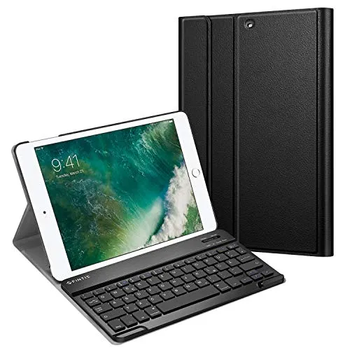 Fintie Tastatur Hülle für iPad 9.7 Zoll - Ultradünn und leicht mit abnehmbarer Bluetooth Tastatur - Zubehör für Tablet PCs mit magnetisch abnehmbarer Bluetooth Tastatur, ideal für komfortables Tippen und optimalen Schutz.