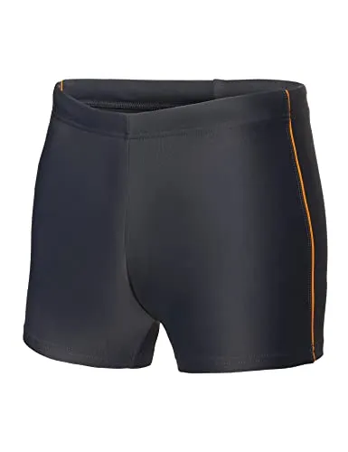 Ladeheid Herren Badehose Badeshorts Beachshorts Schwimmhose LA40-168 (173-Grafit/Orange, 6XL)