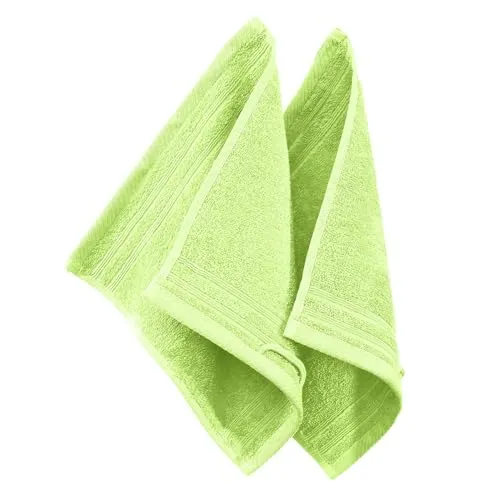 Erwin Müller Seiftuch Heidelberg 2er- Pack 100% Baumwolle hellgrün Größe 30x30 cm - leichte Qualität, saugstark, schnelltrocknend, kompakt - ideal für Sport, Strand, Reisen (weitere Farben)