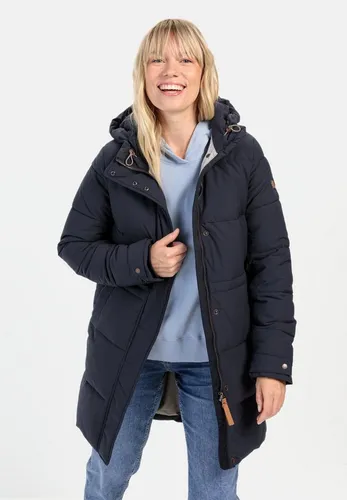 camel active Damen Gesteppte Jacke - Nachtblau, daunenartige Füllung und verstellbarer Kordelzug für optimalen Komfort