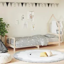 vidaXL Kinderbett 80x200 cm aus massivem Kiefernholz - Robustes Kinderbett in Hausform aus massivem Kiefernholz, ideal für kreatives Spielen und gemütlichen Schlaf ab 4 Jahren. Geringe Höhe für einfachen Ein- und Ausstieg.