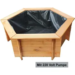 Promadino Sechseck-Hochteich 100cm Braun