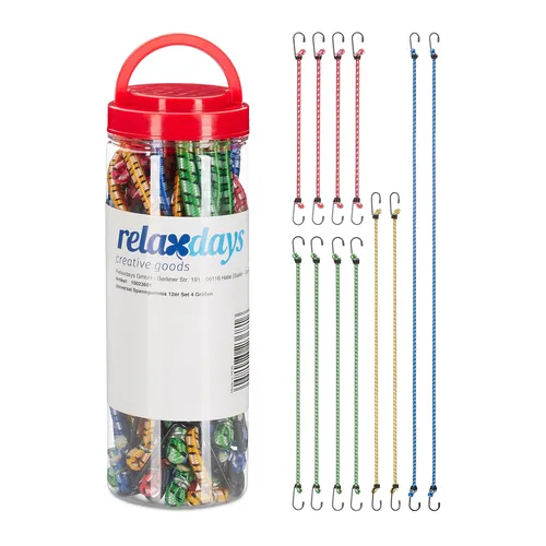 Spanngummi set Gepäckspanner mehrfarbig 24 Teile Expander Set Zurrgurt Set