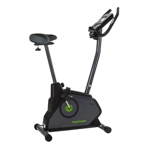 Tunturi Cardio Fit E30 Ergometer - Fitnessfahrrad mit Tablet-Halterung - Fahrradergometer mit 12 Programmen, ergonomischer Anpassung und Herzfrequenzsensoren. Ideal für gezieltes Training und Rehabilitation, um fit zu bleiben.