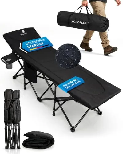 NORDMUT® Klappbares Feldbett mit Komfortmatratze