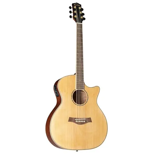 Red Hill CF-720C EQ Westerngitarre - Akustik-Gitarre mit Tonabnehmer, Grand Auditorium mit Cutaway, ideal für Anfänger dank kraftvollem Klang und integriertem Stimmgerät für einfaches Tuning.