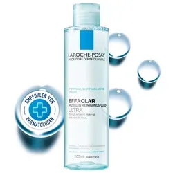 Effaclar Ultra Mizellenwasser La Roche Posay 200ml - Mizellen Reinigungsfluid für empfindliche Haut, entfernt sanft Make-up und Unreinheiten, ideal für eine gründliche und schonende Reinigung.