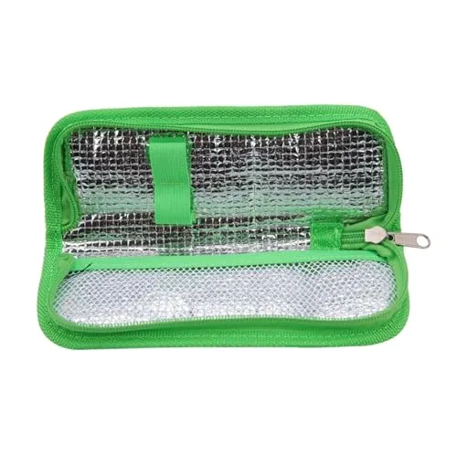 VOBOR Insulin kühltasche Reise Tasche Medikamenten Kühltasche Isoliert Tragbaren Kühler Tasche Tragbare Eva-Insulinpackung Insulinbeutel Pack (Farbe : Grün)