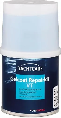 YachtCare Gelcoat Repair Set Creme Beige 200g - Caravan-Zubehör für die einfache Reparatur von Gelcoat-Schäden an Booten; enthält alles Notwendige für eine schnelle und effektive Anwendung.