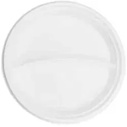 Commerline 100 Stück 2-geteilt Mehrwegteller Plastikteller Kunststoffteller