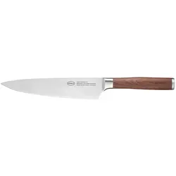 RÖSLE Kochmesser Masterclass 20 cm - Hochwertiges Küchenmesser für Fleisch, Fisch und Gemüse - Kochmesser, ideal für präzises Schneiden und Hacken, mit ergonomischem Walnussholzgriff und langlebiger Klinge aus Solingen für beste Ergebnisse in der Küche.