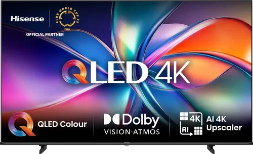 Hisense 50E7Q 50 Zoll QLED Fernseher - Smart TV mit Dolby Vision Atmos und AI 4K Upscaler für atemberaubende Bild- und Tonqualität. Ideal für Filmabende und Gaming mit Game Mode PLUS für flüssiges Gameplay.