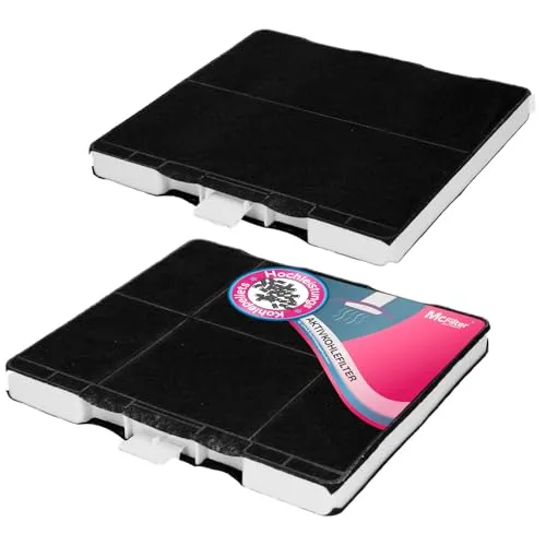 McFilter Aktivkohlefilter für Dunstabzugshaube - 2 hochwertige Aktivkohlefilter, passend für Bosch, Siemens, Neff. Effektive Geruchsfilterung, empfohlenen Wechsel alle 6-12 Monate für optimale Leistung.